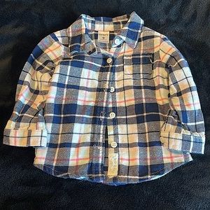 9m Carter’s Plaid Flannel Button Down
